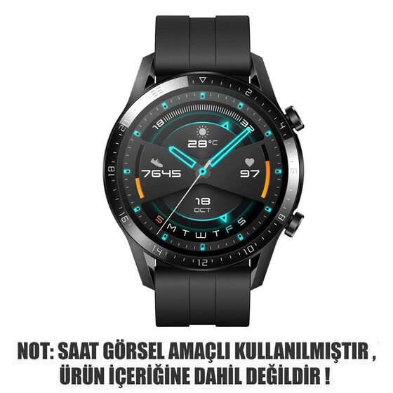 Microsonic Huawei Watch GT4 46mm Kordon, Silicone RapidBands Siyah
