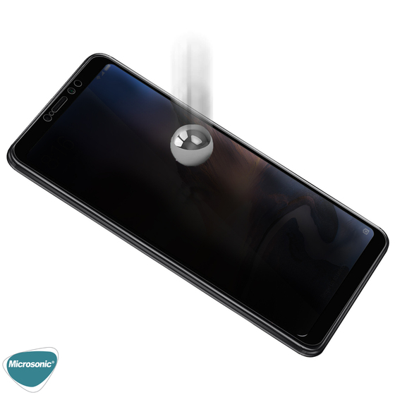 Microsonic Huawei Y5P Privacy 5D Gizlilik Filtreli Cam Ekran Koruyucu Siyah