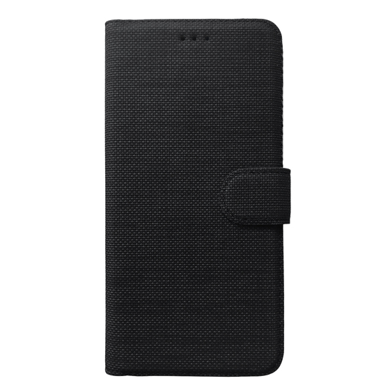 Microsonic Huawei Y6P Kılıf Fabric Book Wallet Siyah