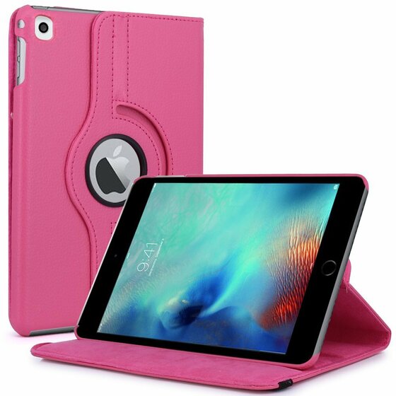 Microsonic iPad Pro 9.7 Kılıf 360 Dönerli Stand Deri Pembe