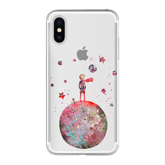 Microsonic iPhone XS (5.8'') Desenli Kılıf Küçük Prens Kırmızı