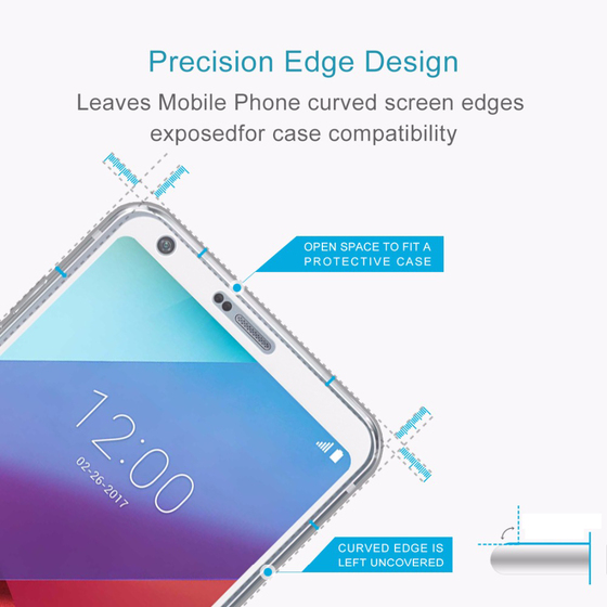 Microsonic LG G6 3D Kavisli Temperli Cam Ekran koruyucu Kırılmaz Film Beyaz