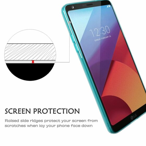 Microsonic LG G6 Kılıf Transparent Soft Mavi