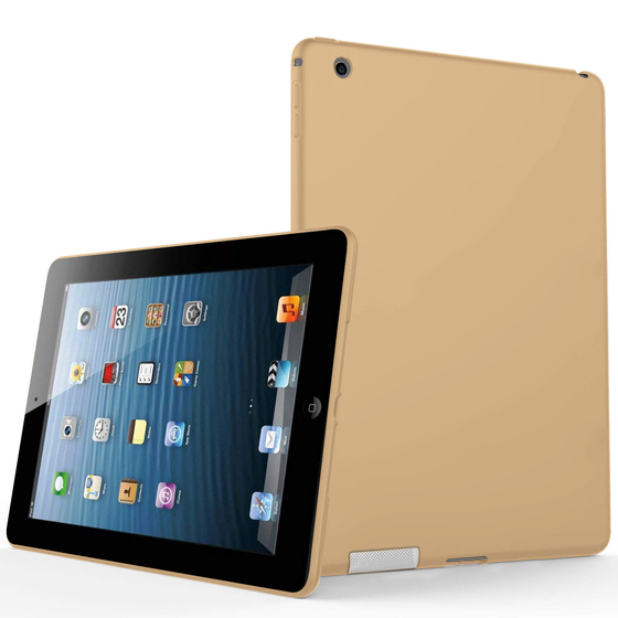Microsonic Matte Silicone Apple iPad 2 & iPad 3 & iPad 4 Kılıf Gold