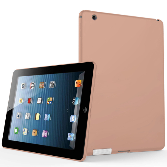 Microsonic Matte Silicone Apple iPad 2 & iPad 3 & iPad 4 Kılıf Rose Gold