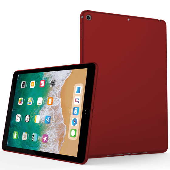 Microsonic Matte Silicone Apple iPad 9.7 2017 (A1822-A1823) Kılıf Kırmızı