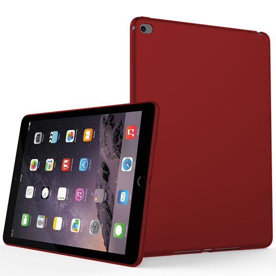 Microsonic Matte Silicone Apple iPad Air 2 (A1566-A1567) Kılıf Kırmızı