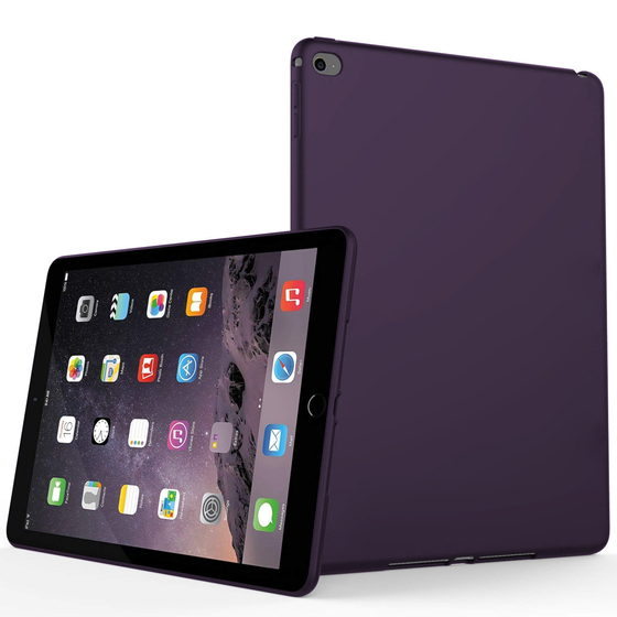 Microsonic Matte Silicone Apple iPad Air 2 (A1566-A1567) Kılıf Mor