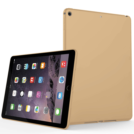 Microsonic Matte Silicone Apple iPad Air (A1474-A1475-A1476) Kılıf Gold