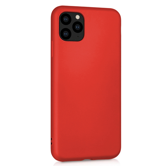 Microsonic Matte Silicone Apple iPhone 11 Pro (5.8'') Kılıf Kırmızı