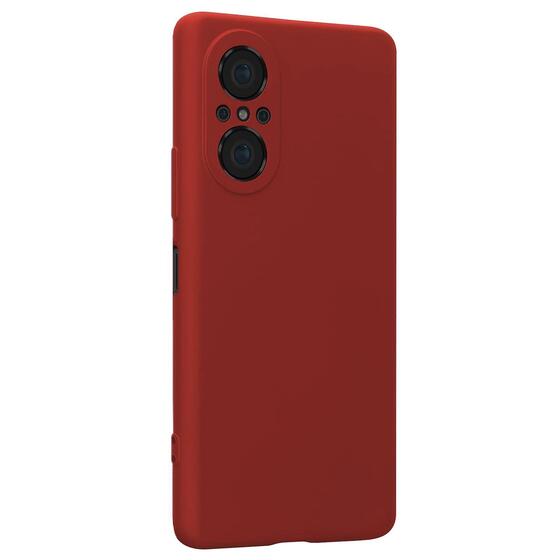 Microsonic Matte Silicone Huawei Nova 9 SE Kılıf Kırmızı