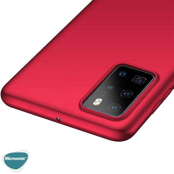 Microsonic Matte Silicone Huawei P40 Pro Kılıf Kırmızı