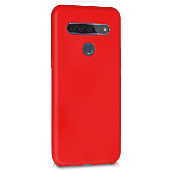Microsonic Matte Silicone LG K51S Kılıf Kırmızı