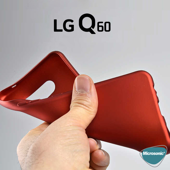 Microsonic Matte Silicone LG Q60 Kılıf Kırmızı