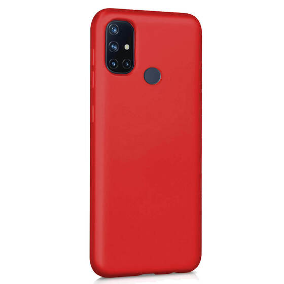 Microsonic Matte Silicone OnePlus Nord N10 5G Kılıf Kırmızı
