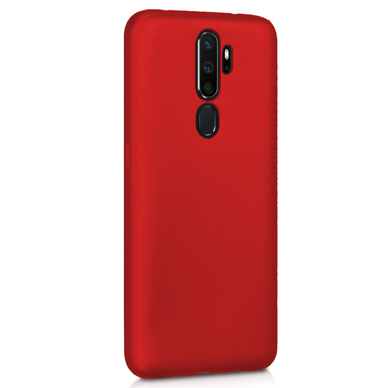 Microsonic Matte Silicone Oppo A9 2020 Kılıf Kırmızı