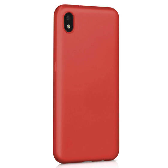 Microsonic Matte Silicone Samsung Galaxy A01 Core Kılıf Kırmızı