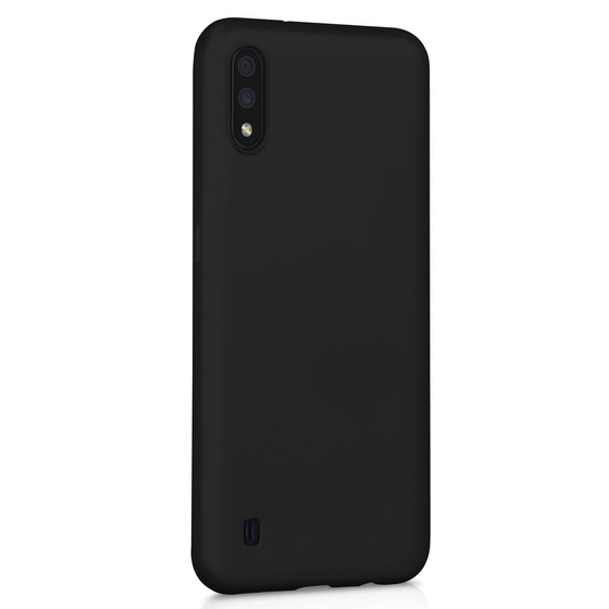 Microsonic Matte Silicone Samsung Galaxy A01 Kılıf Siyah