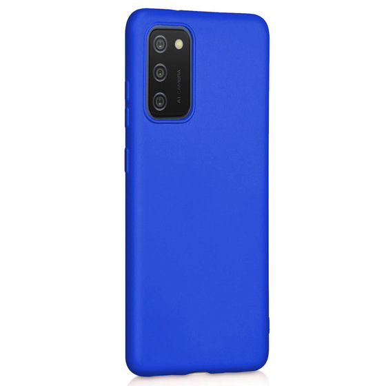 Microsonic Matte Silicone Samsung Galaxy A02s Kılıf Mavi
