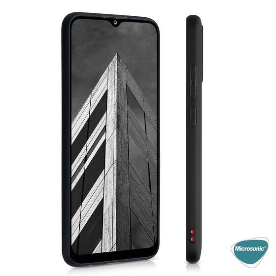 Microsonic Matte Silicone Samsung Galaxy A03s Kılıf Siyah