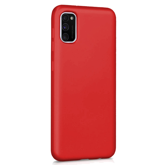 Microsonic Matte Silicone Samsung Galaxy A41 Kılıf Kırmızı