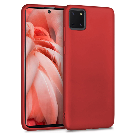 Microsonic Matte Silicone Samsung Galaxy A81 (Note 10 Lite) Kılıf Kırmızı