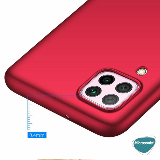 Microsonic Matte Silicone Samsung Galaxy M12 Kılıf Kırmızı