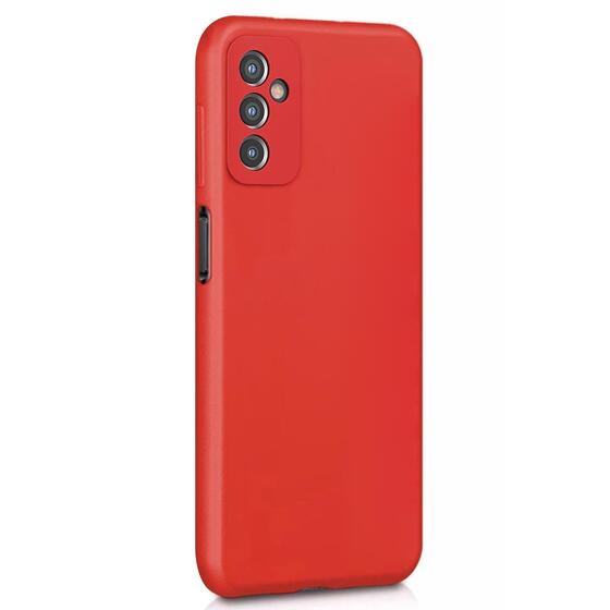 Microsonic Matte Silicone Samsung Galaxy M13 Kılıf Kırmızı