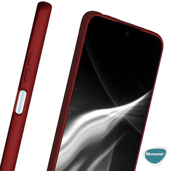 Microsonic Matte Silicone Samsung Galaxy M23 Kılıf Kırmızı
