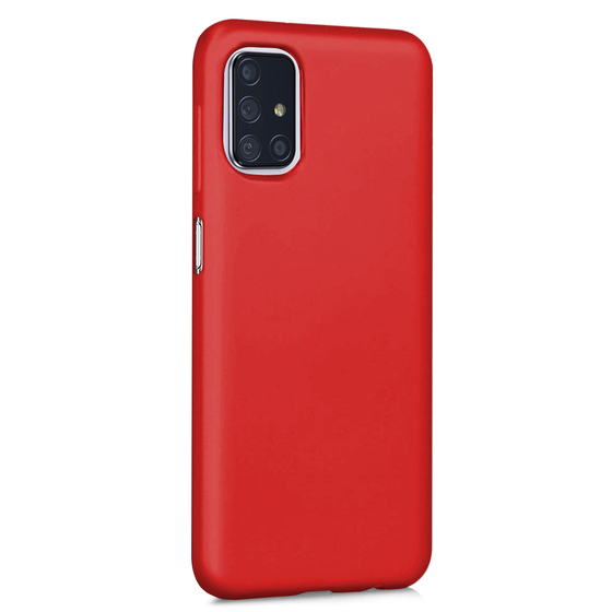 Microsonic Matte Silicone Samsung Galaxy M31s Kılıf Kırmızı