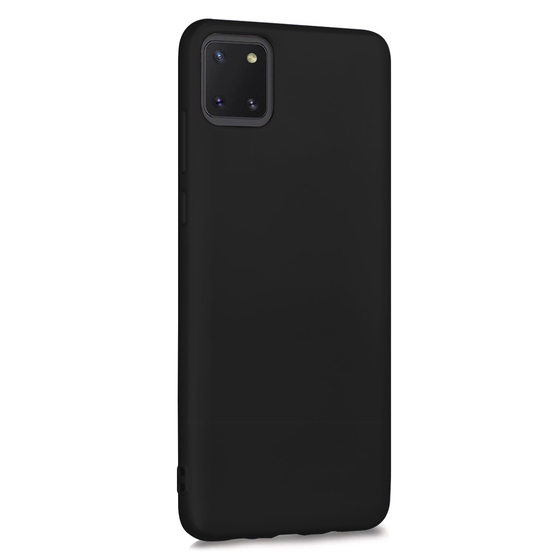 Microsonic Matte Silicone Samsung Galaxy Note 10 Lite Kılıf Siyah