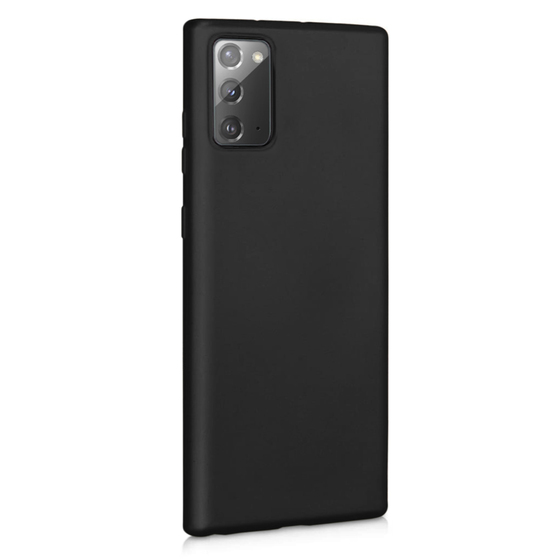 Microsonic Matte Silicone Samsung Galaxy Note 20 Kılıf Siyah