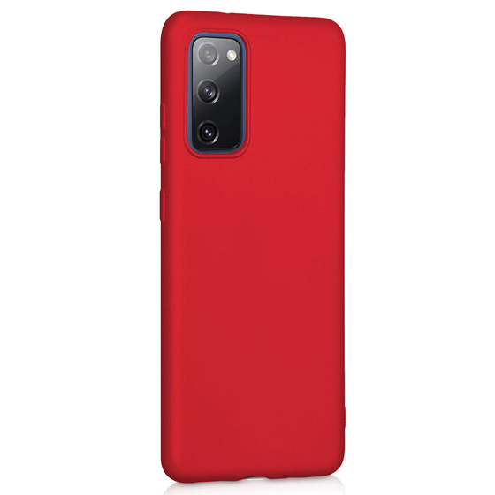 Microsonic Matte Silicone Samsung Galaxy S20 FE Kılıf Kırmızı