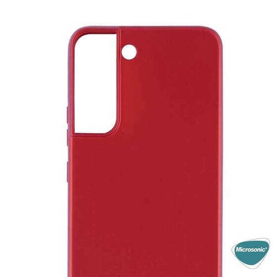 Microsonic Matte Silicone Samsung Galaxy S22 Kılıf Kırmızı