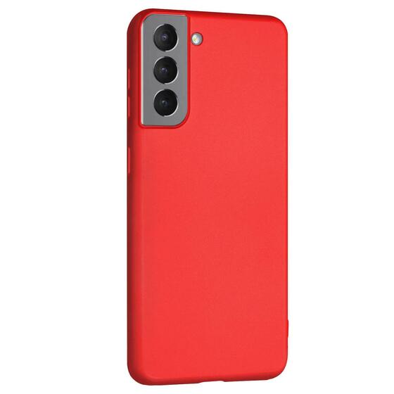 Microsonic Matte Silicone Samsung Galaxy S22 Plus Kılıf Kırmızı