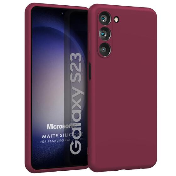Microsonic Matte Silicone Samsung Galaxy S23 Kılıf Mor