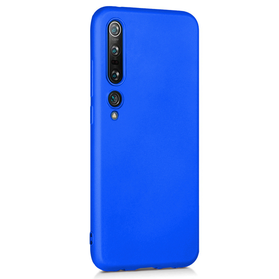 Microsonic Matte Silicone Xiaomi Mi 10 Kılıf Mavi