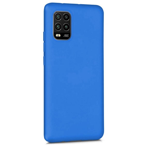Microsonic Matte Silicone Xiaomi Mi 10 Lite Kılıf Mavi