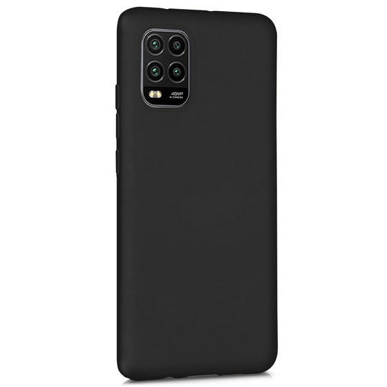 Microsonic Matte Silicone Xiaomi Mi 10 Lite Zoom Kılıf Siyah