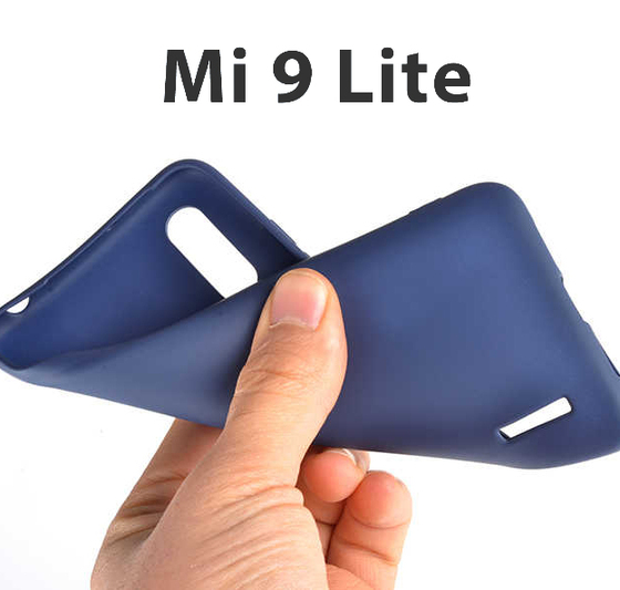 Microsonic Matte Silicone Xiaomi Mi 9 Lite Kılıf Lacivert