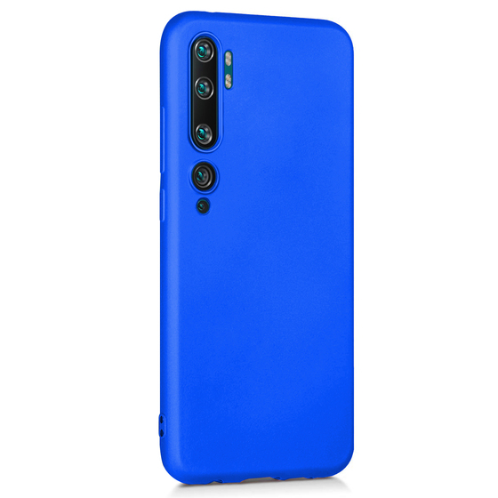 Microsonic Matte Silicone Xiaomi Mi Note 10 Kılıf Mavi