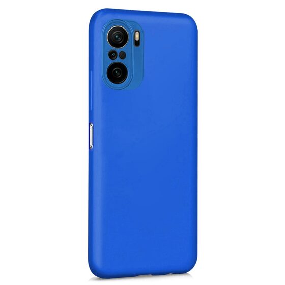 Microsonic Matte Silicone Xiaomi Poco F3 Kılıf Mavi