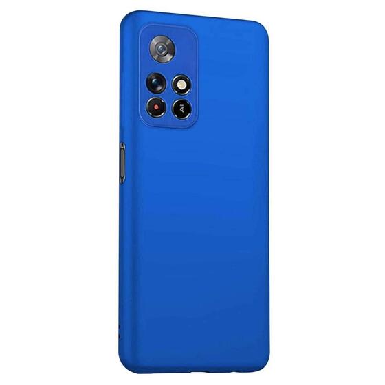 Microsonic Matte Silicone Xiaomi Poco M4 Pro Kılıf Mavi