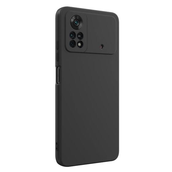 Microsonic Matte Silicone Xiaomi Poco X4 Pro 5G Kılıf Siyah