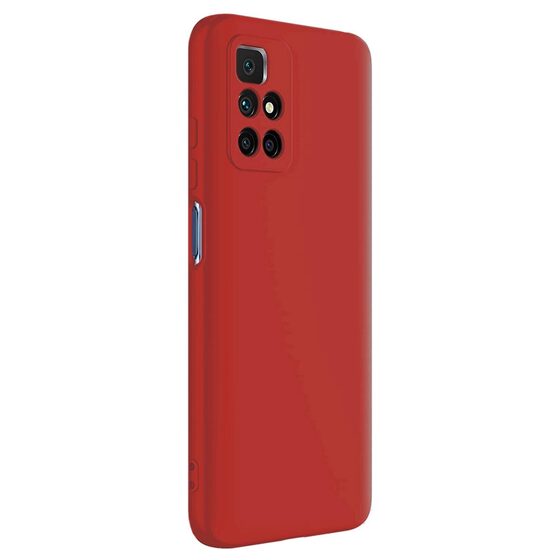 Microsonic Matte Silicone Xiaomi Redmi 10 2022 Kılıf Kırmızı