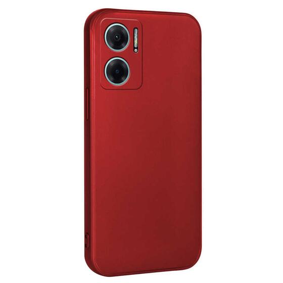 Microsonic Matte Silicone Xiaomi Redmi 10 5G Kılıf Kırmızı