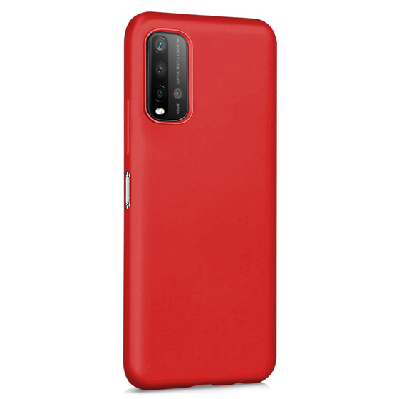 Microsonic Matte Silicone Xiaomi Redmi 9T Kılıf Kırmızı