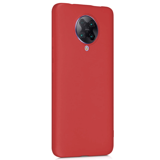 Microsonic Matte Silicone Xiaomi Redmi K30 Pro Kılıf Kırmızı
