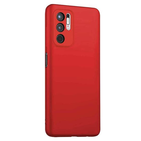 Microsonic Matte Silicone Xiaomi Redmi Note 10 5G Kılıf Kırmızı