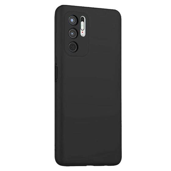 Microsonic Matte Silicone Xiaomi Redmi Note 10 5G Kılıf Siyah